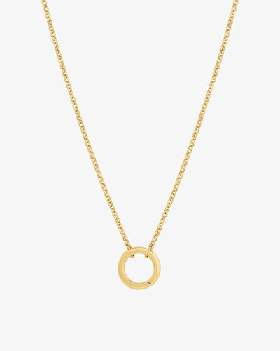 Long Rolo Chain w/ Large Charm Holder